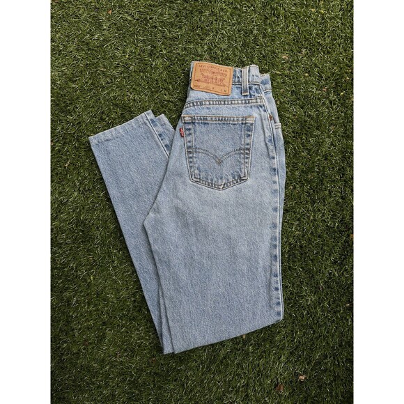 Vintage Levis 512 Red Tab Slim Fit Tapered Made in USA 24x28 - Picture 2 of 10